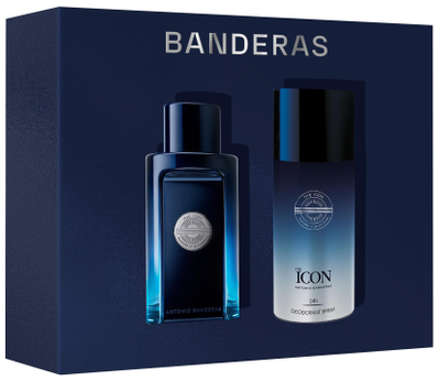Zestaw męski Antonio Banderas The Icon Woda toaletowa 100 ml + Dezodorant w sprayu 150 ml (8411061074459)