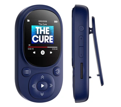 MP3 плеер Benjie A11 Bluetooth 5.3 Hi-Fi 64Gb с клипсой синий