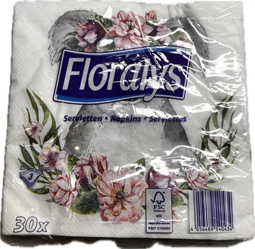 Салфетки 30шт Floralys 170169912 белый