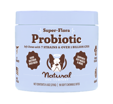 Витаминный комплекс с пробиотиком SuperFlora Probiotic Natural Dog Company 90шт в банке