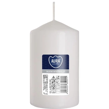 Свічка столова циліндр Bispol AURA Candles sw60/100-090 Білий