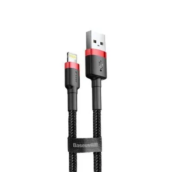 Кабель для Iphone 1м. USB to Lightning 2.4A Cafule, red/black, Baseus для зарядки та передачі даних (CALKLF-B19)