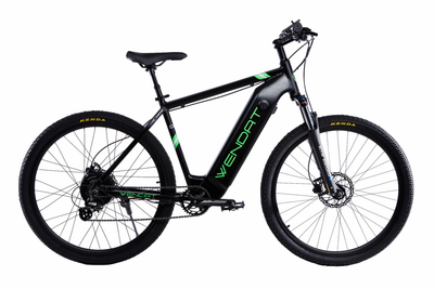 Електровелосипед WENDAT MTB 29" з вбудованою знімною батареєю гідравлічні гальма рама 19" 36V/23Ah/500W Чорно-зелений (WENMTB-293623500-BLGR)
