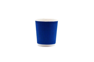 Стаканы двухслойные гофрированные синие United Kyiv Roasters 20 шт, (КР-80), 300 мл