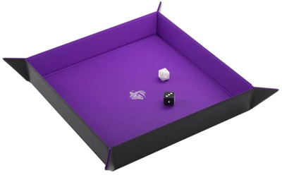 Mata do kości Gamegenic Magnetic Dice Tray kwadratowa Black / Purple (4251715411049)