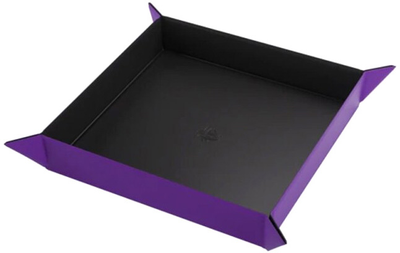 Килимок для гри в кості Gamegenic Magnetic Dice Tray квадратний Black / Purple (4251715411049)