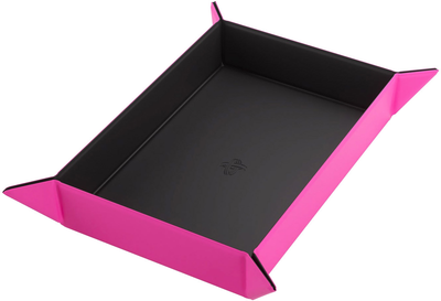 Килимок для гри в кості Gamegenic Magnetic Dice Tray прямокутний Black / Pink (4251715411124)