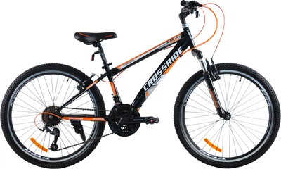 Велосипед Crossride МТВ ST "Shark" 24" 13" Чорно-жовтогарячий (01731-130-П)