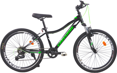 Велосипед Crossride 24 МТВ AL CROSS 13" V-brake Зеленый (0270-3)