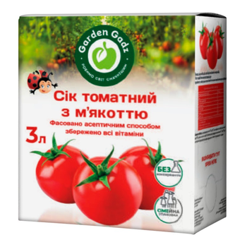 Сік Garden Gadz Томатний з м’якоттю 3 л