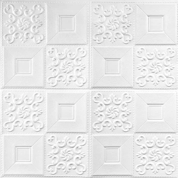 Самоклеющаяся декоративнаяя потолочно-стеновая 3D панель фигуры 700x700x5мм (114) самоклеящаяся 3д рельеф для стен и потолка влагостойкая для кухни и ванной декор интерьера