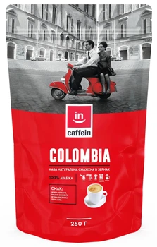 Кофе зерновой Colombia CAFFEIN моносорт, 250 г