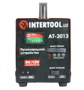 Автомобильное зарядное устройство для АКБ INTERTOOL AT-3013 потребляемая мощность 140 Вт Красный (21-31-AT-3013)