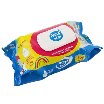 Вологі серветки Aqua Baby chamomile 120 шт (4823071656954)
