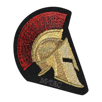 M-Tac нашивка Spartan Helmet (вишивка) Black