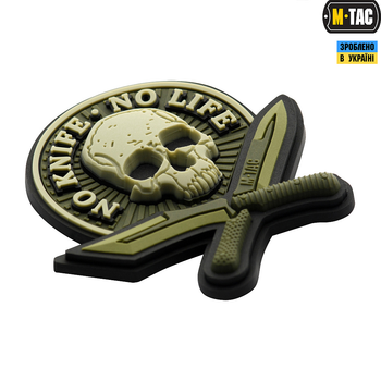 M-Tac нашивка No Knife - No Life 3D PVC Olive