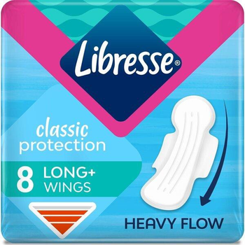 Гігієнічні прокладки Libresse Classic Protection Long 8 шт 5 крапель