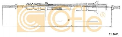 Тросик сцепления COFLE 112612 Opel Omega 669159, 90335385