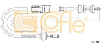 Тросик сцепления COFLE 15.1211 Citroen Xsara, Berlingo; Peugeot Partner 2150Z2, 9636355080