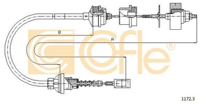 Тросик зчеплення COFLE 11723 Peugeot Boxer; Fiat Ducato; Citroen Jumper 1312633080, 1318450080, 2150J4