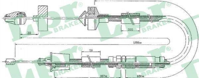 Тросик зчеплення LPR C0201C Renault Laguna 7700840014