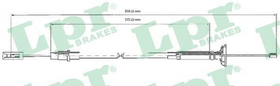 Тросик сцепления LPR C0263C Volkswagen Golf, Jetta 191721335N