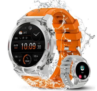 Смарт-часы Smart Watch Oukitel BT-50 IP68 AMOLED Silver-Orange