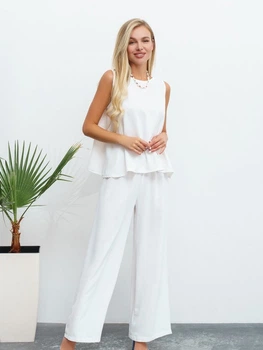 Костюм женский ISSA PLUS 13451A XL Белый (issa2007682581795)