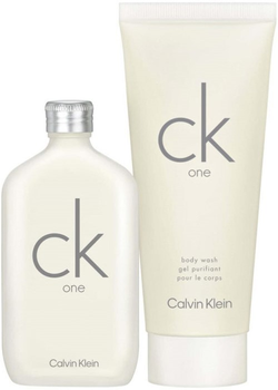 Zestaw unisex Calvin Klein CK One Woda toaletowa 50 ml + Oczyszczający żel pod prysznic 100 ml (3616304966552)