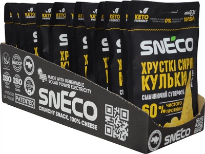 Упаковка сушеного сиру snEco ShowBox Суперфуд 28 г х 15 шт (0.42 кг) (4823095814866)