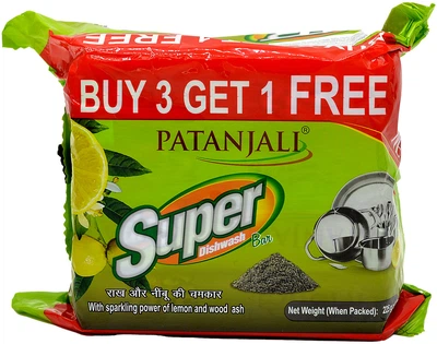 Мило для миття посуду Patanjali Ayurved Super 225 г х 4 шт (8904109498268)