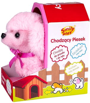 Інтерактивна м'яка іграшка Smily Play Рожевий пудель - гавкає, гуляє (5905375837150)