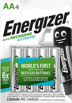 Акумулятори Energizer Rechargeable HR6 2300mAh Extreme B4 4 шт (ENERHR62300)