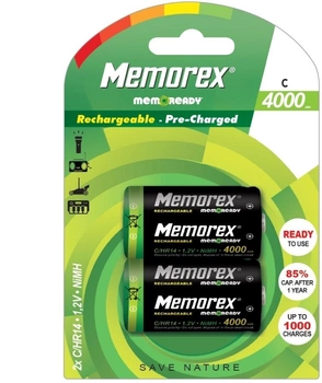 Акумулятори Memorex Rechargeable HR14 4000mAh R14/C 2 шт (MEA0048)