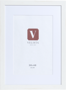 Рамка с паспарту Velista 24W-6003v МДФ 21х30 см Белая (2801000013810)