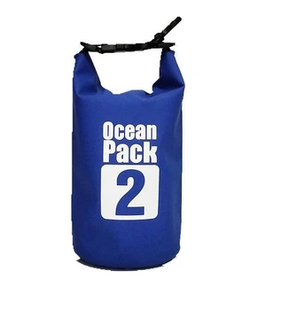 Сумка мешок туристический Ocean Pack водонепроницаемый гермомешок рюкзак 2 л синий (OP-2)