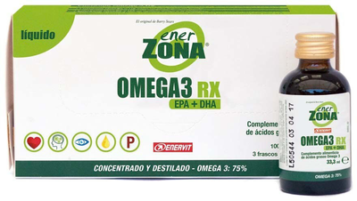 Kwasy tłuszczowe Enervit Enerzona Omega 3 Rx Complemento Alimenticio 3 x 33.3 ml (8470003708821)