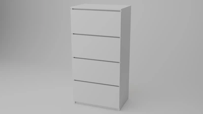 Комод , тумба,К-7, 600х400х1200/Білий/МФ ВлаБі