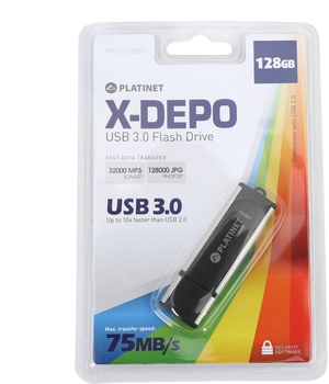 Pendrive Platinet 42287 128GB USB 3.2 / Type-C X-Depo Black (PMFU3128X)