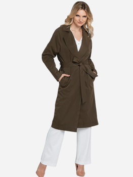 Пальто осіннє жіноче Kalite Look Mocca 915/3 L-XL Оливкове (5903999316662)