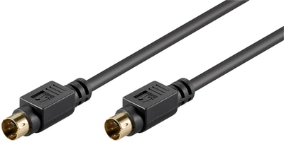 Кабель відео-сигнальний Goobay SVideo 4p M/M 2.0m Shielded D=5.0mm Gold чорний(75.05.0058)