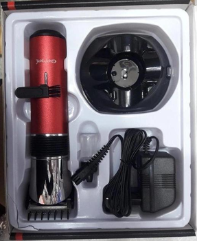 Машинка для стрижки Gemei GM-6003 М02312 с подставкой Красная