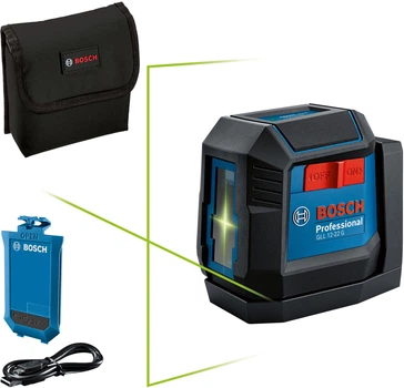 Акумуляторний лазерний нівелір Bosch Professional GLL 12-22 G з чохлом (0601065321)