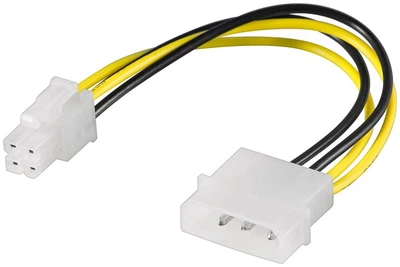 Кабель живлення внутрішній Goobay ATX(EPS) 4p-MoleX M/M P4 0.16m(75.05.1362)