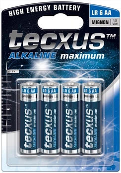 Батарейка Tecxus AA 2700mAh x4шт LR6 AlkalineMang(75.02.3633)