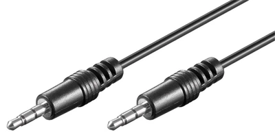 Кабель аудіо-сигнальний Goobay Jack 3.5mm 3pin M/M 0.6m Shielded(45жил) D=4.0mm AUX Cu чорний(75.05.1141)