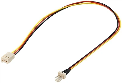 Кабель живлення-подовжувач Goobay FanPower 3p M/F 0.3m 1:1 різнобарвний(75.09.3631)