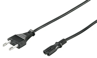 Кабель живлення пристроїв Goobay IEC(EuroPlug)-(C7)Euro8 M/M 1.8m 0.75mm чорний(75.05.1322)