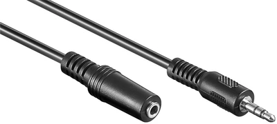 Кабель аудіо-подовжувач Lucom Jack 3.5mm 3pin M/F 2.0m AUX D=4.0mm чорний(25.02.5004)