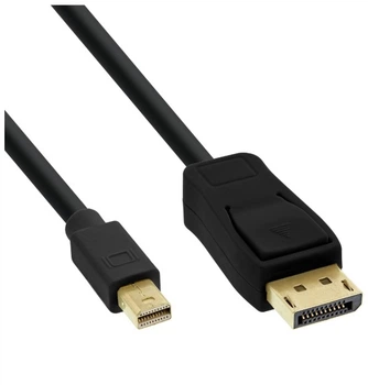 Кабель монітора-сигнальний InLine DisplayPort-mini M/M 0.5m v1.2 4K@60Hz D=5.5mm Gold Cu чорний(77.S1.7136)